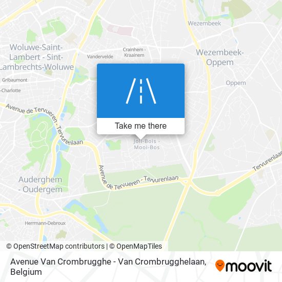 Avenue Van Crombrugghe - Van Crombrugghelaan plan