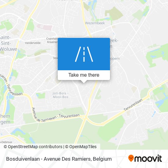 Bosduivenlaan - Avenue Des Ramiers plan