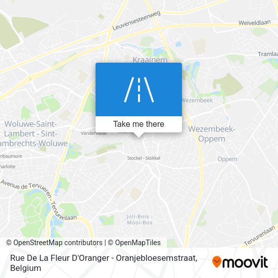 Rue De La Fleur D'Oranger - Oranjebloesemstraat map