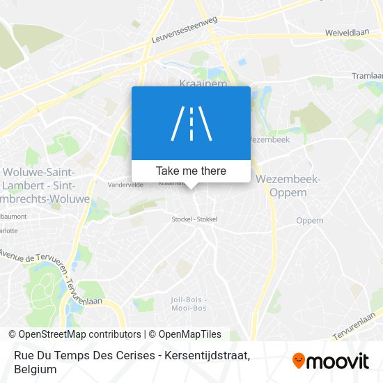 Rue Du Temps Des Cerises - Kersentijdstraat map