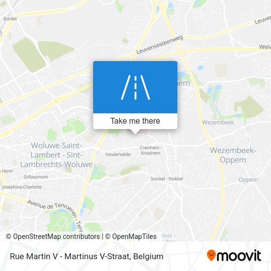 Rue Martin V - Martinus V-Straat map