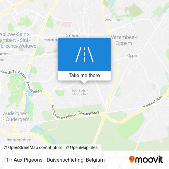 Tir Aux Pigeons - Duivenschieting map