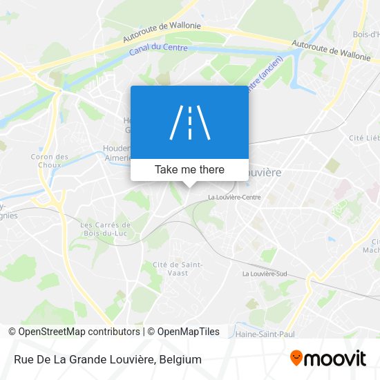 Rue De La Grande Louvière map