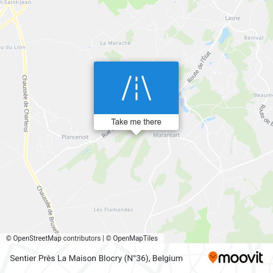 Sentier Près La Maison Blocry (N°36) map