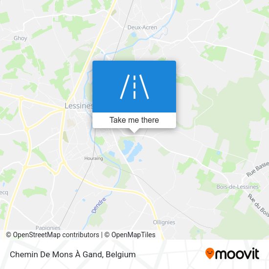 Chemin De Mons À Gand map