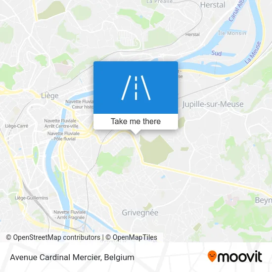 Avenue Cardinal Mercier map