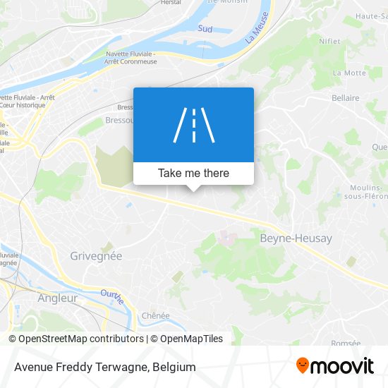 Avenue Freddy Terwagne map