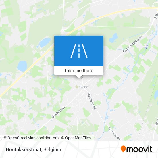 Houtakkerstraat map