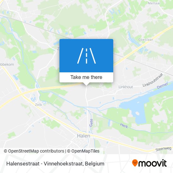 Halensestraat - Vinnehoekstraat map