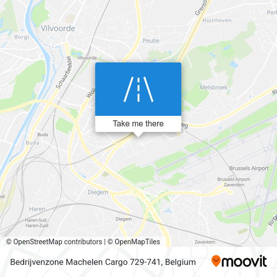 Bedrijvenzone Machelen Cargo 729-741 map