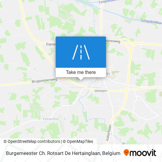 Burgemeester Ch. Rotsart De Hertainglaan map