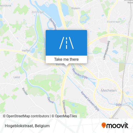 Hogeblokstraat map