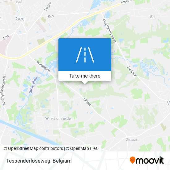 Tessenderloseweg map