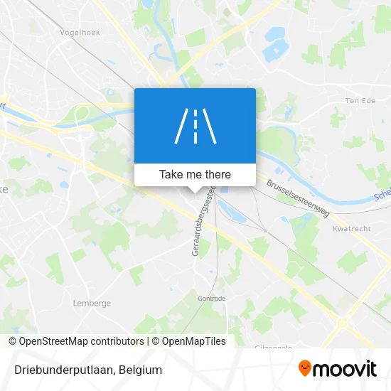 Driebunderputlaan map