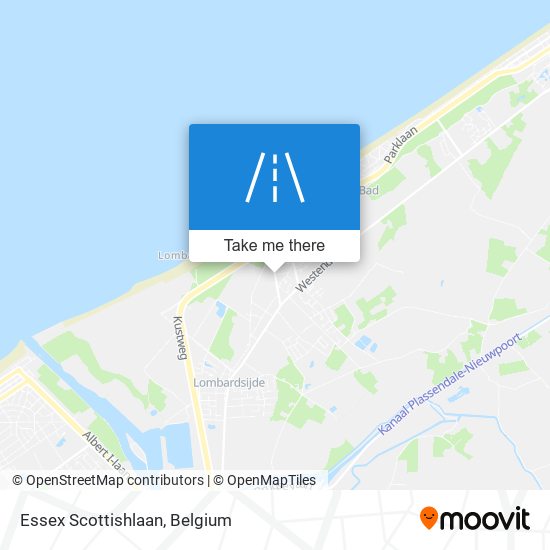 Essex Scottishlaan map