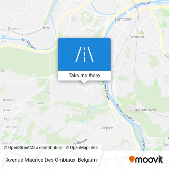 Avenue Maurice Des Ombiaux plan
