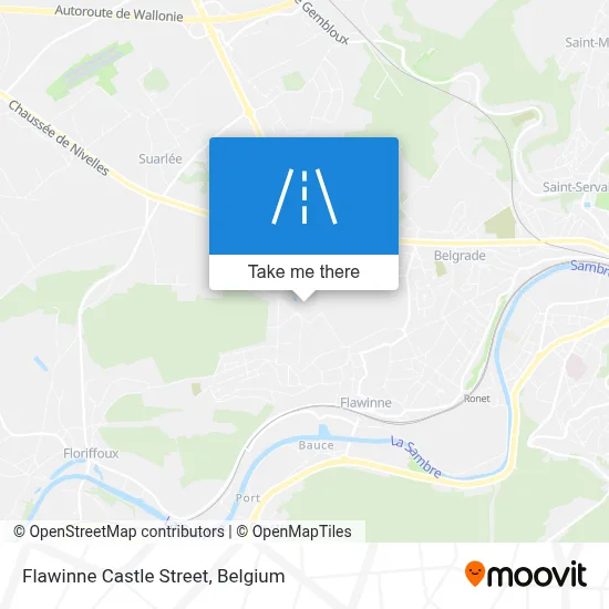 Flawinne Castle Street map