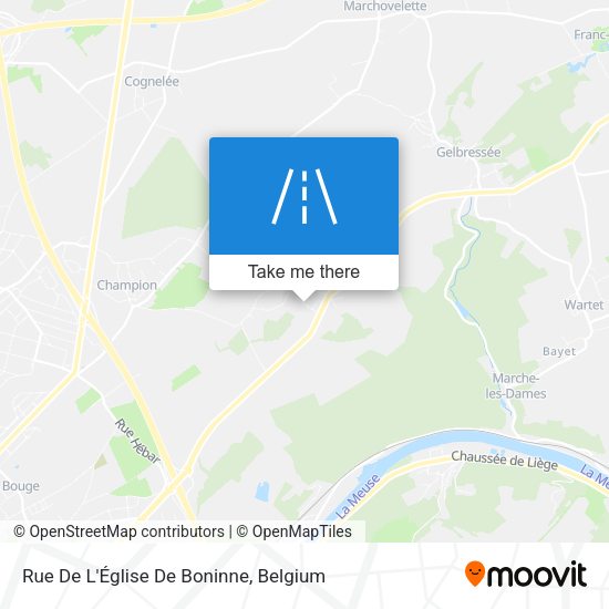 Rue De L'Église De Boninne plan