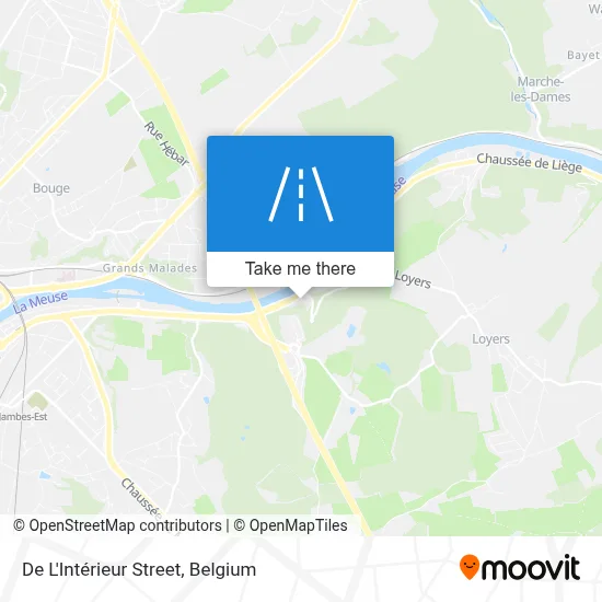 De L'Intérieur Street map