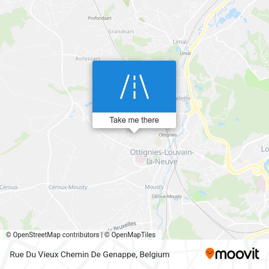 Rue Du Vieux Chemin De Genappe plan