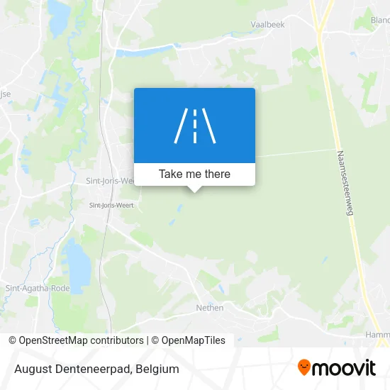 August Denteneerpad map