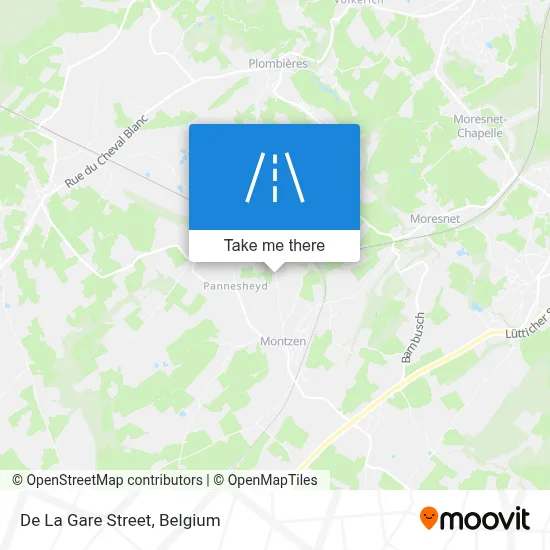 De La Gare Street map