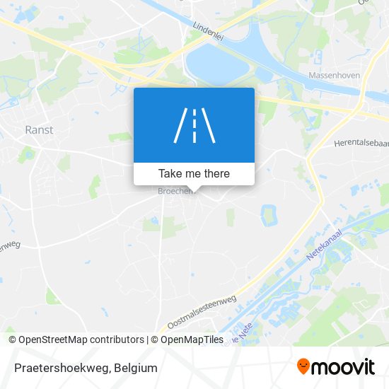 Praetershoekweg map