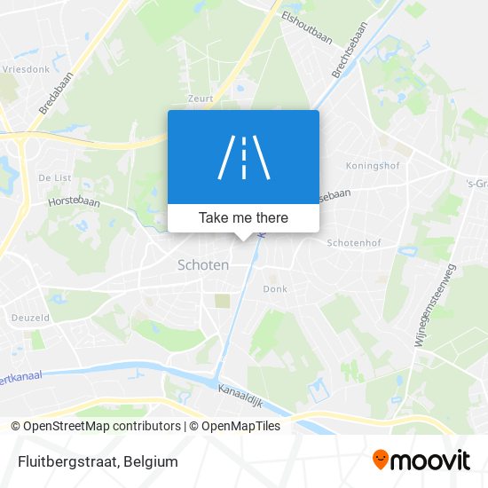 Fluitbergstraat map
