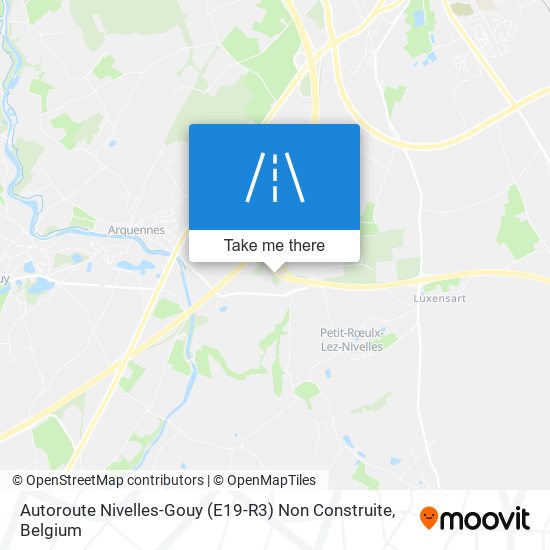 Autoroute Nivelles-Gouy (E19-R3) Non Construite map