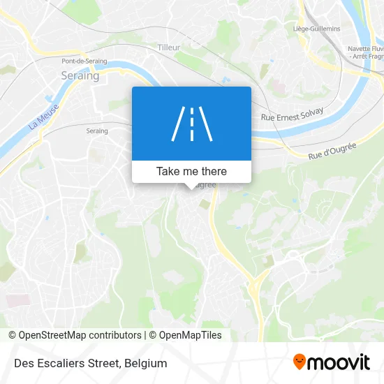 Des Escaliers Street map