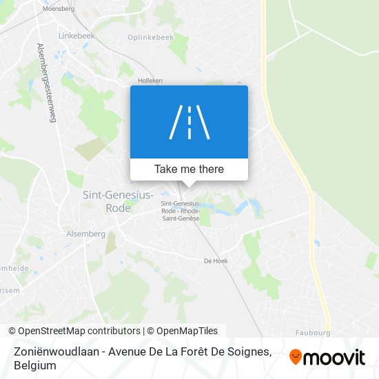 Zoniënwoudlaan - Avenue De La Forêt De Soignes plan