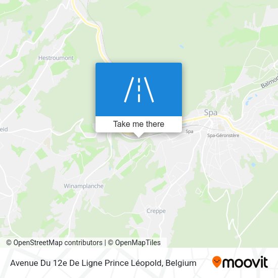 Avenue Du 12e De Ligne Prince Léopold map