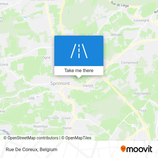 Street of Coreux map