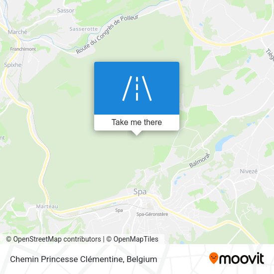 Chemin Princesse Clémentine map