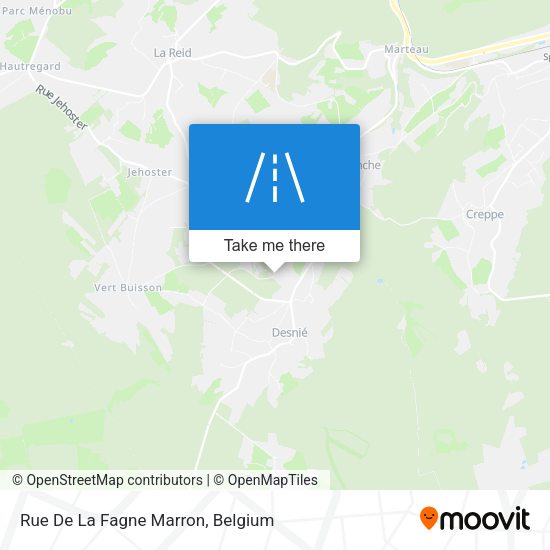 Rue De La Fagne Marron map