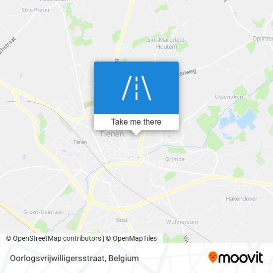 Oorlogsvrijwilligersstraat map