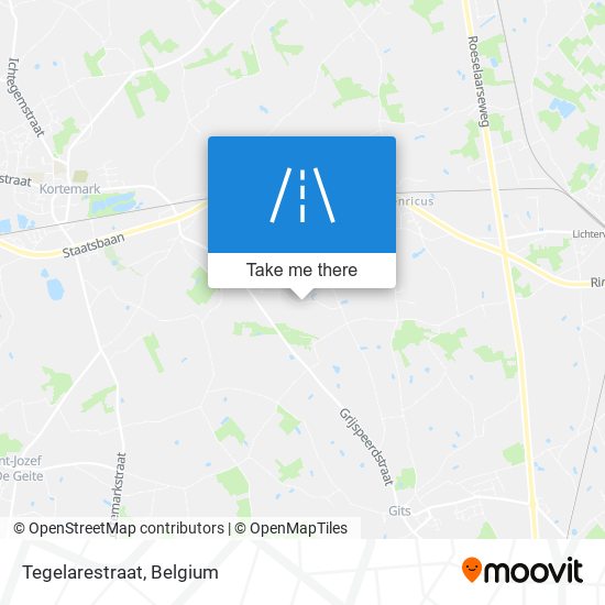 Tegelarestraat map