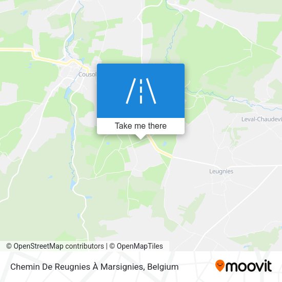 Chemin De Reugnies À Marsignies map