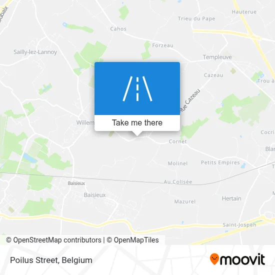 Poilus Street map