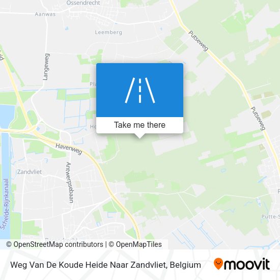 Weg Van De Koude Heide Naar Zandvliet plan
