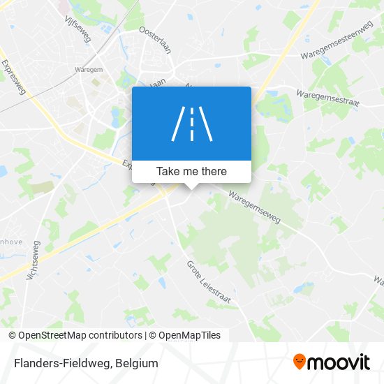 Flanders-Fieldweg map