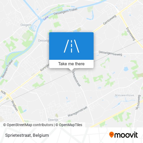 Sprietestraat map