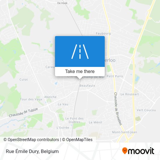 Rue Émile Dury plan
