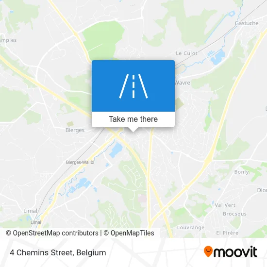 4 Chemins Street map