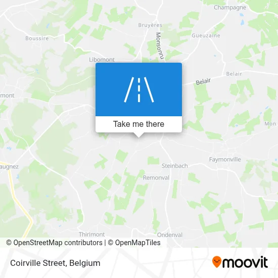 Coirville Street map