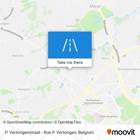 P. Vertongenstraat - Rue P. Vertongen plan