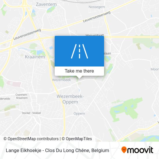 Lange Eikhoekje - Clos Du Long Chêne map