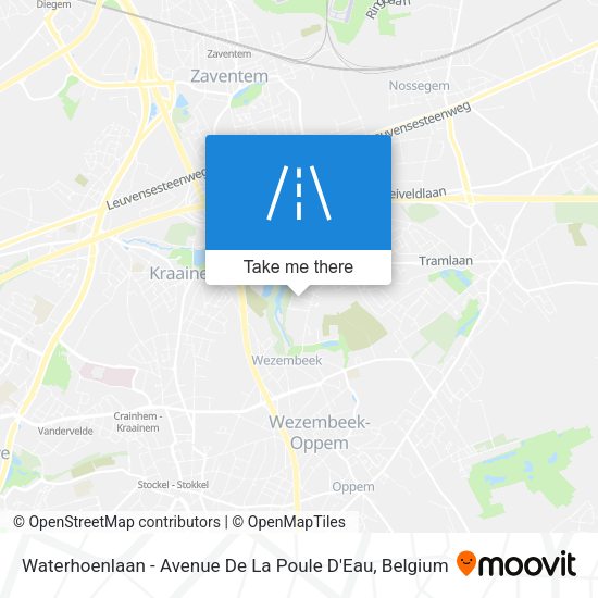 Waterhoenlaan - Avenue De La Poule D'Eau plan
