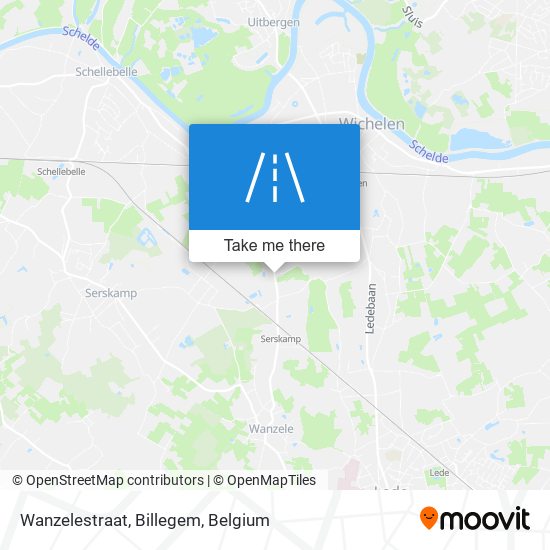Wanzelestraat, Billegem map
