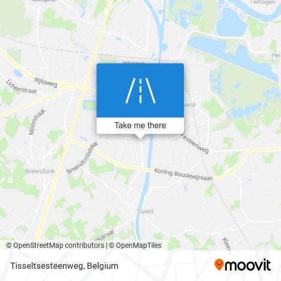 Tisseltsesteenweg map